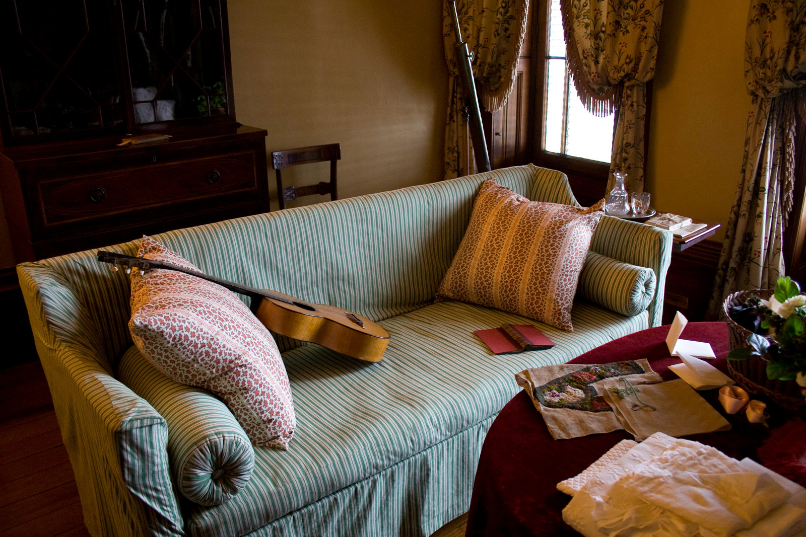 The sofa in the morning room at Elizabeth Bay House