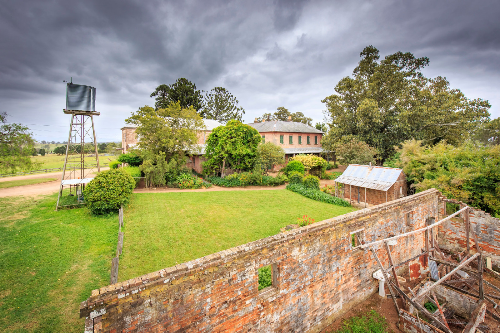 Exterior of Rouse Hill House and Farm, stables, bath house and gardens
