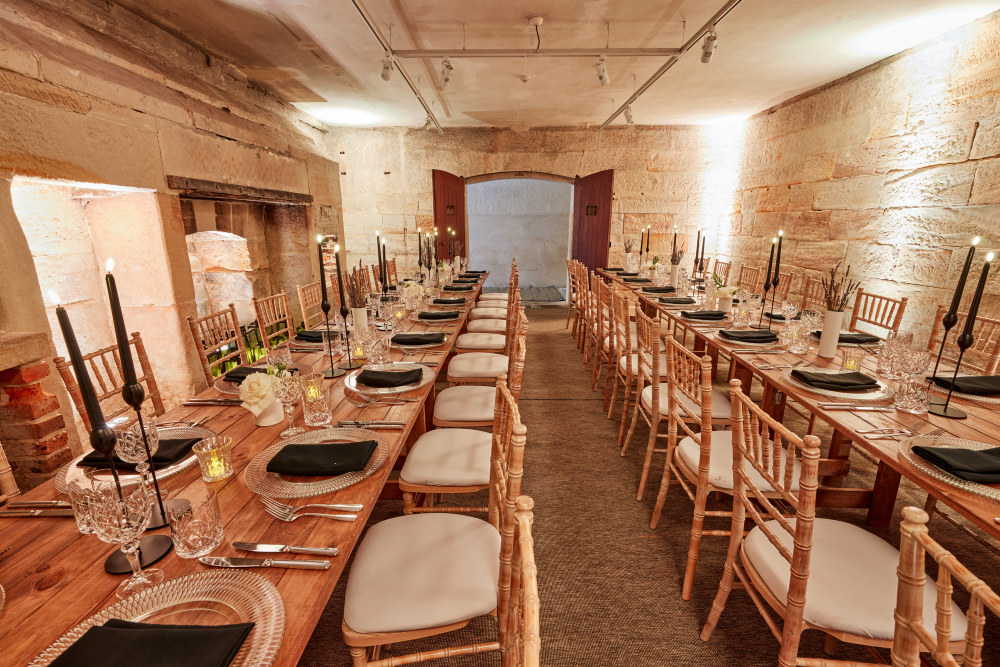 Long Banquet in the Cellar at the Elizabeth Bay House