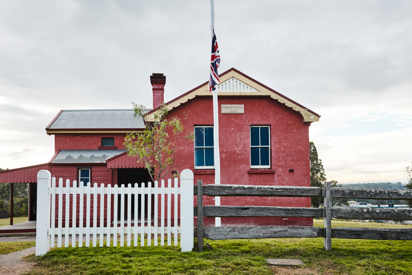 The 1888 Schoolhouse next to the Old Windsor Road at Rouse Hill Estate