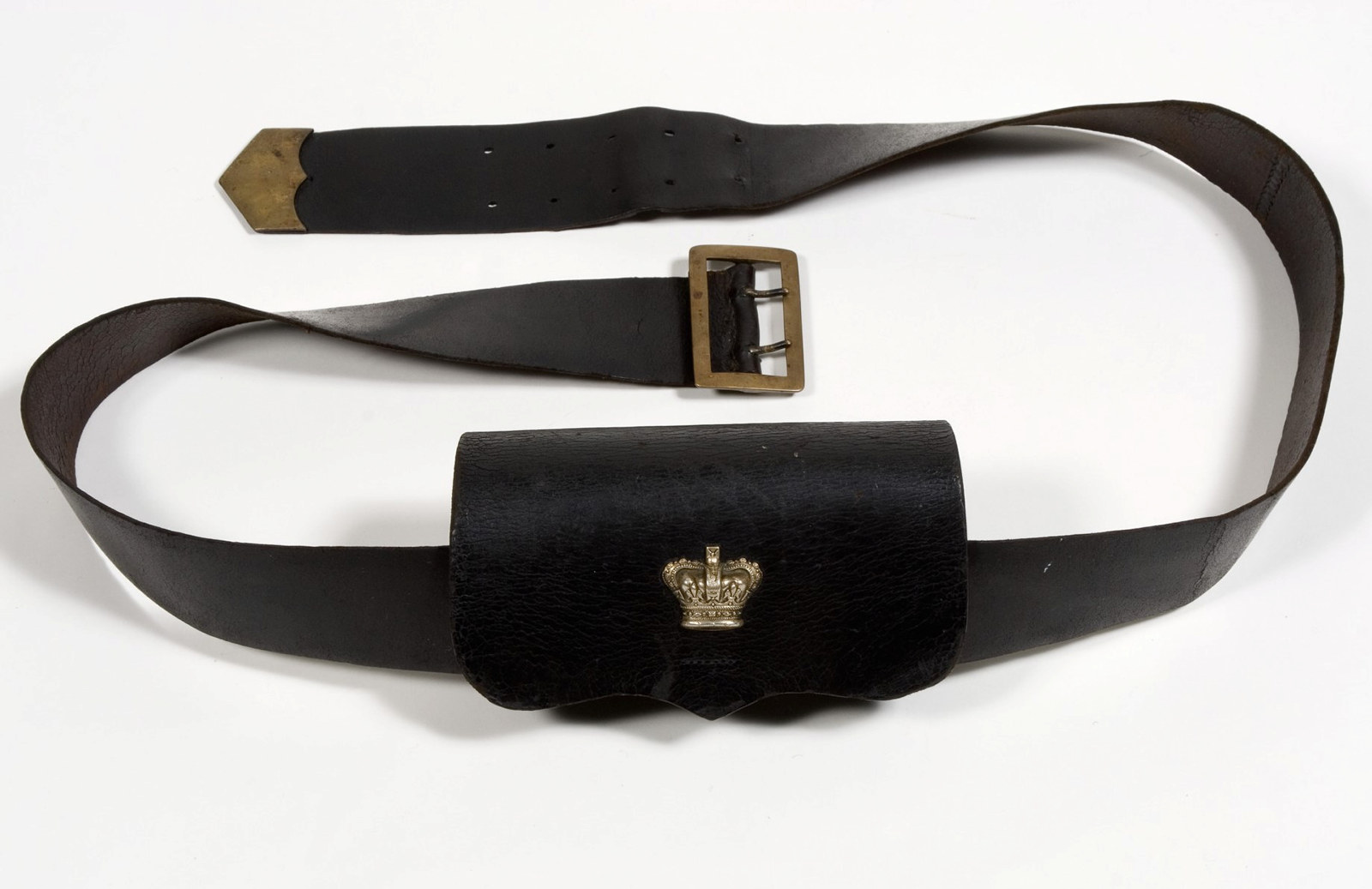 Leather ammunition pouch used by police