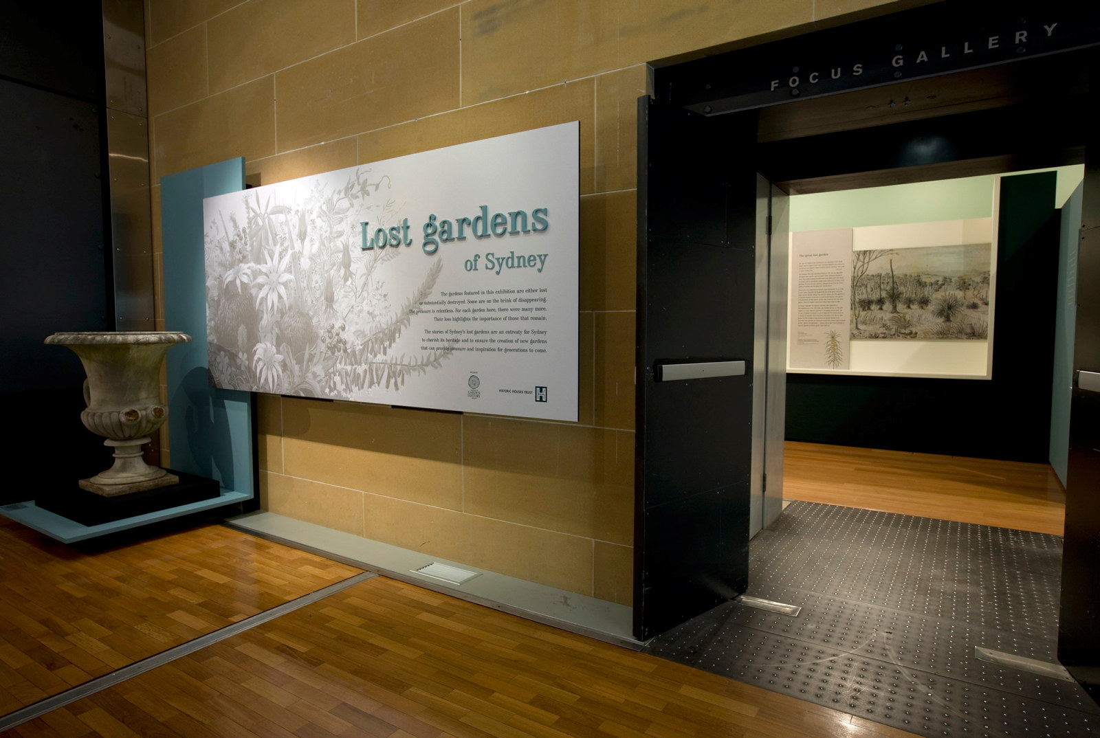 Lost gardens of Sydney exhibition installation view