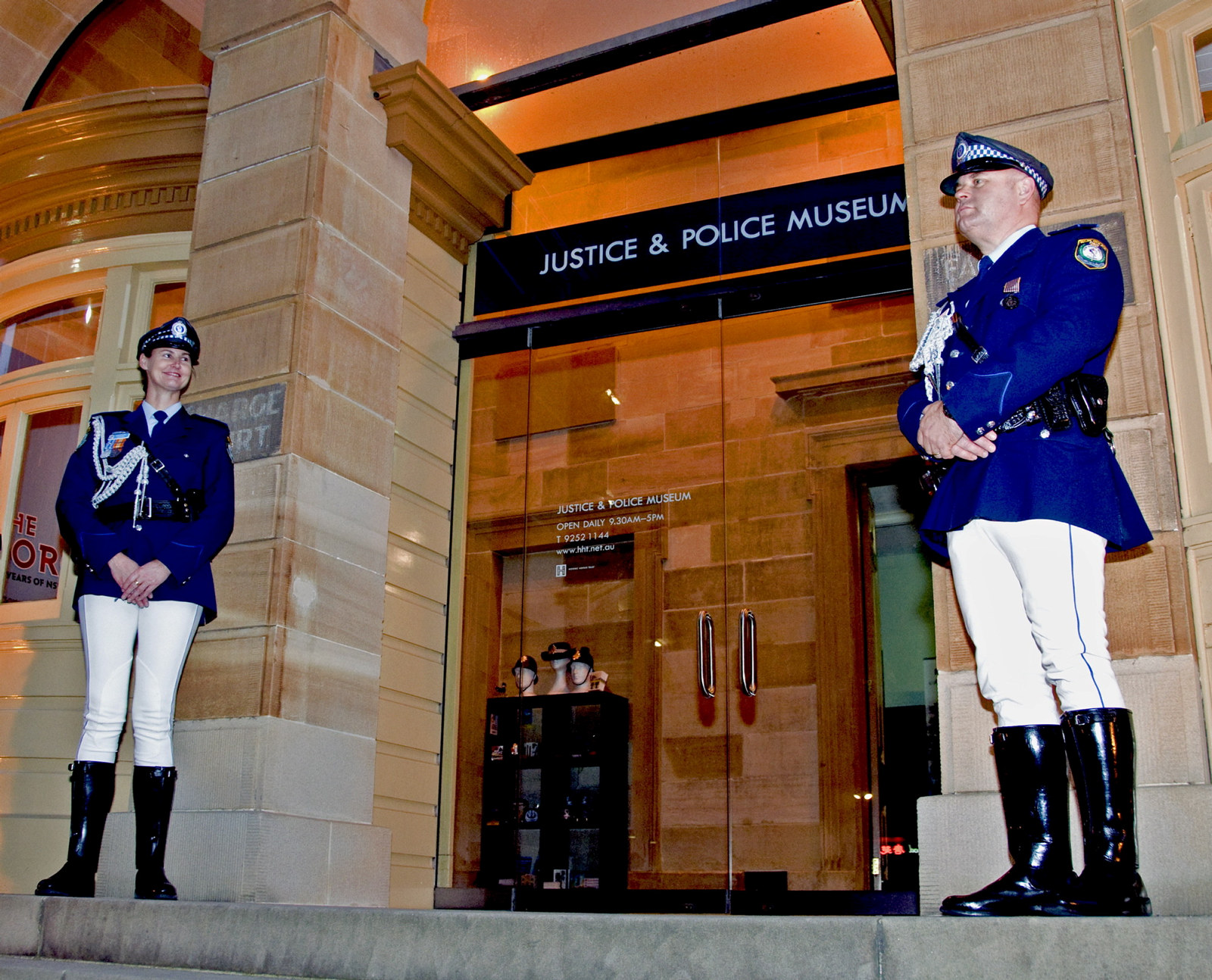 NSW Police Peta Courtney and Mark Trethowan at the Justice and Police Museum