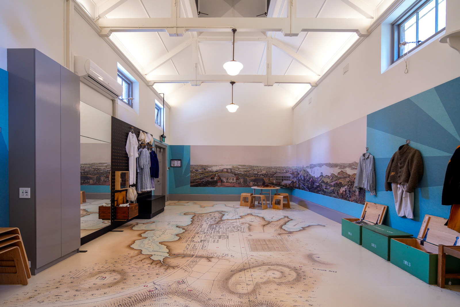 Installation view of Learning Precinct: Learning 1, located in North Range of Hyde Park Barracks.