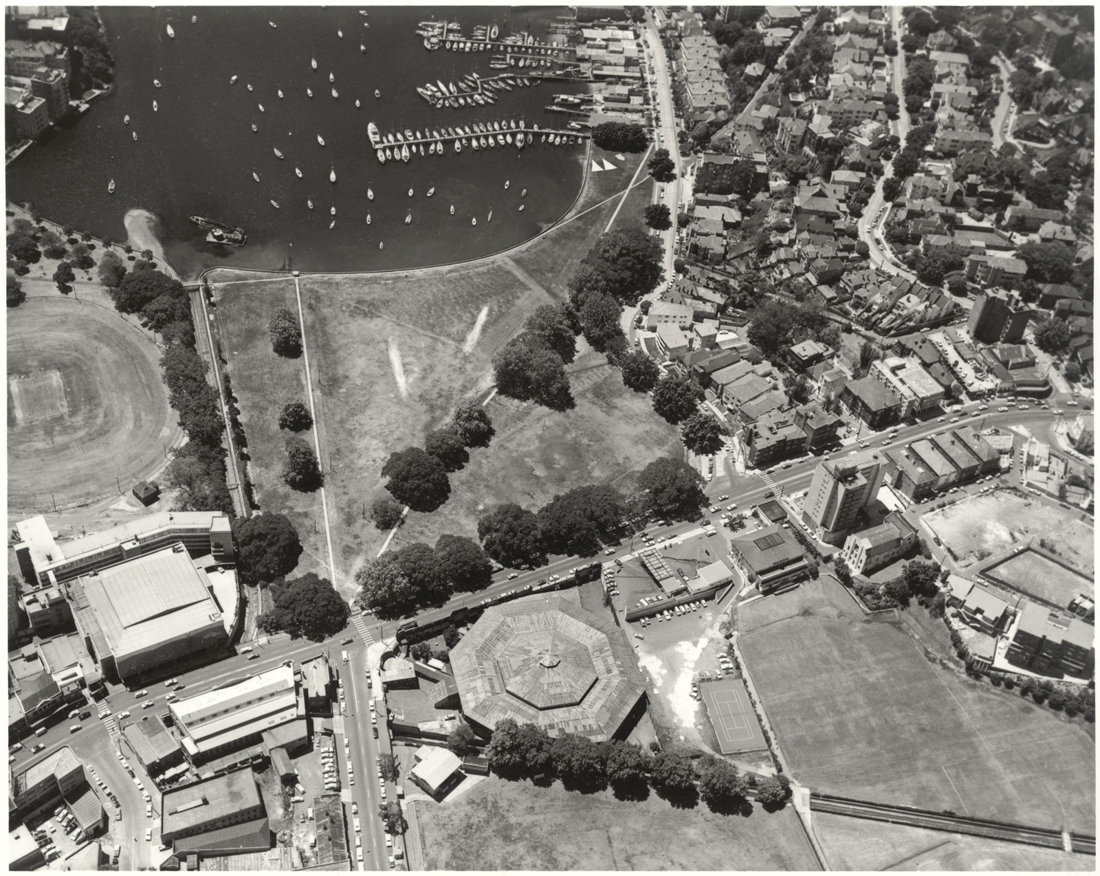 Aerial view of Sydney Stadium at Rushcutters Bay