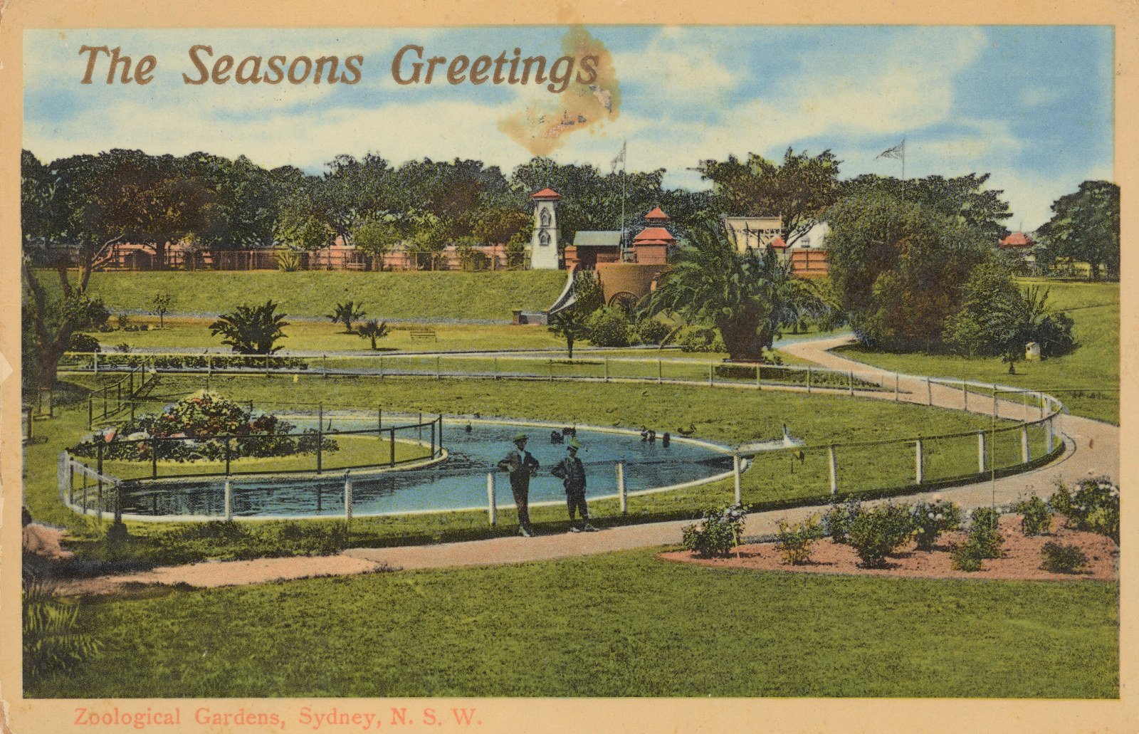 Christmas postcard of the Zoological Gardens