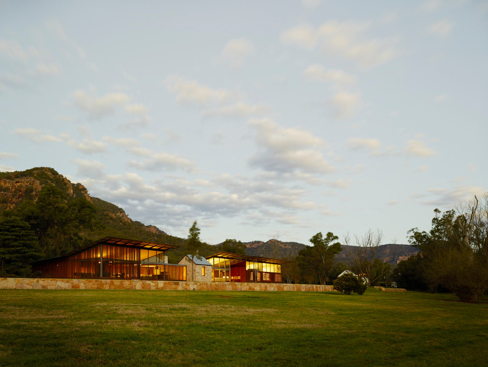 Landscape view of country house in New South Wales