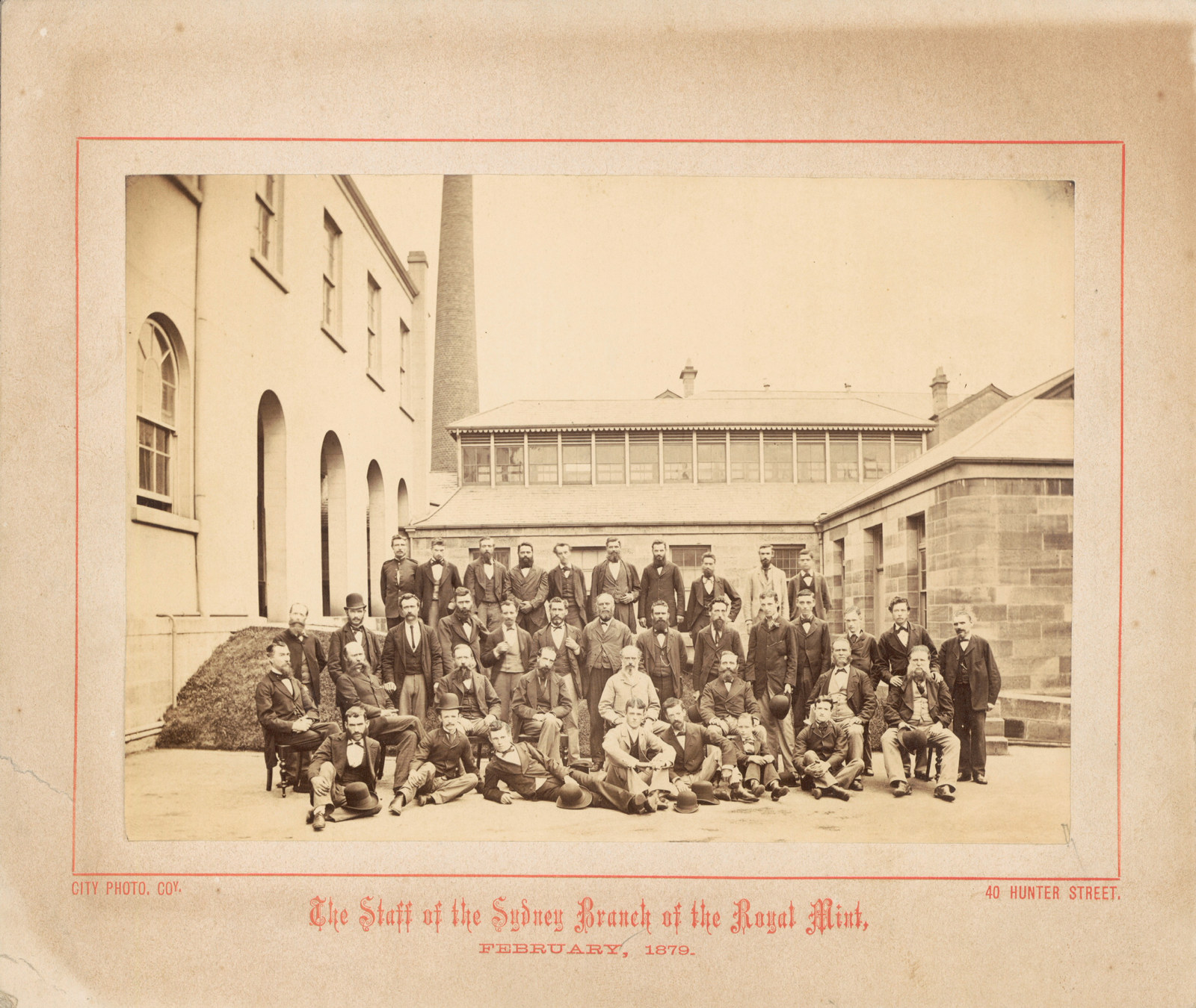The staff of the Sydney Branch of the Royal Mint, February 1879