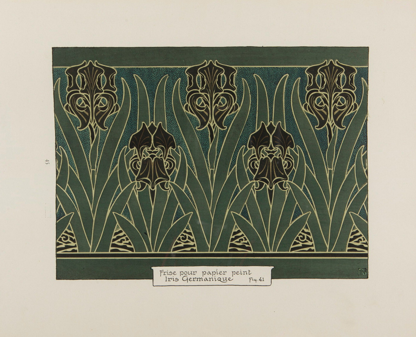 Iris germanique, wallpaper frieze