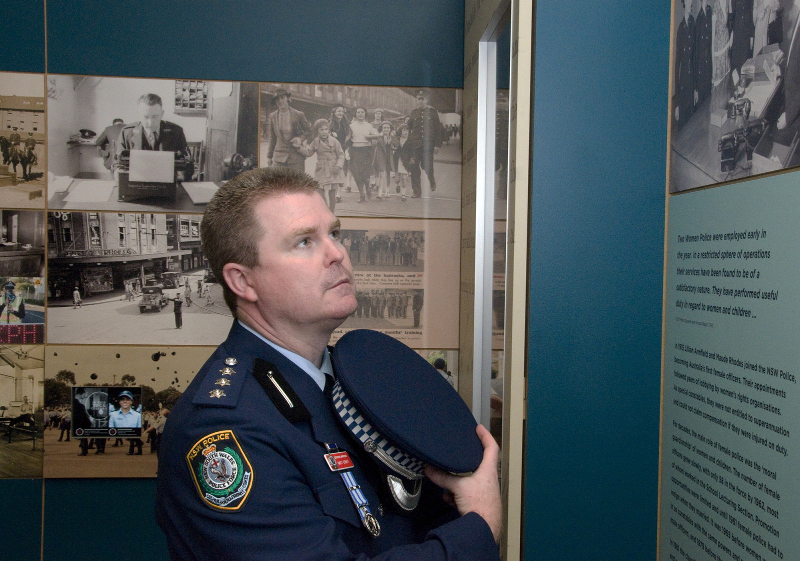 NSW Policeman Matt Craft at the Justice and Police Museum