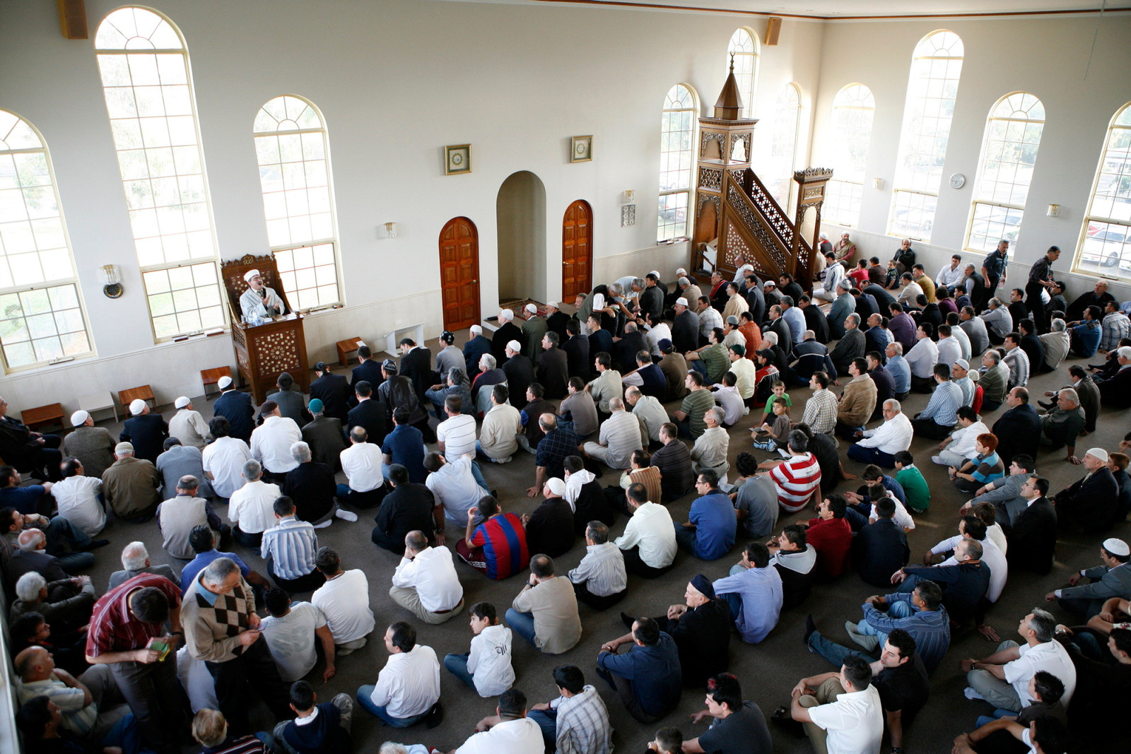 The Imam (Islamic prayer leader) delivers sermons from the mimbar, 2007 - Rituals and Traditions of Sydney