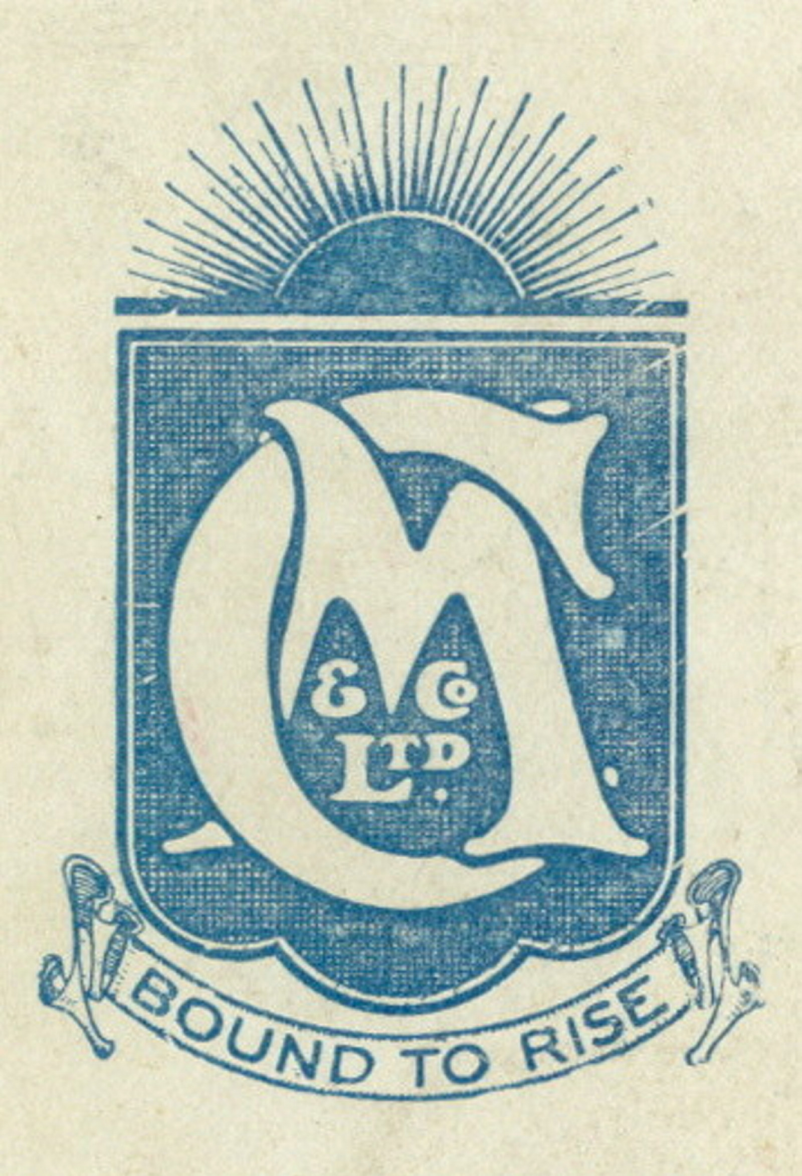 Blue logo on white background.