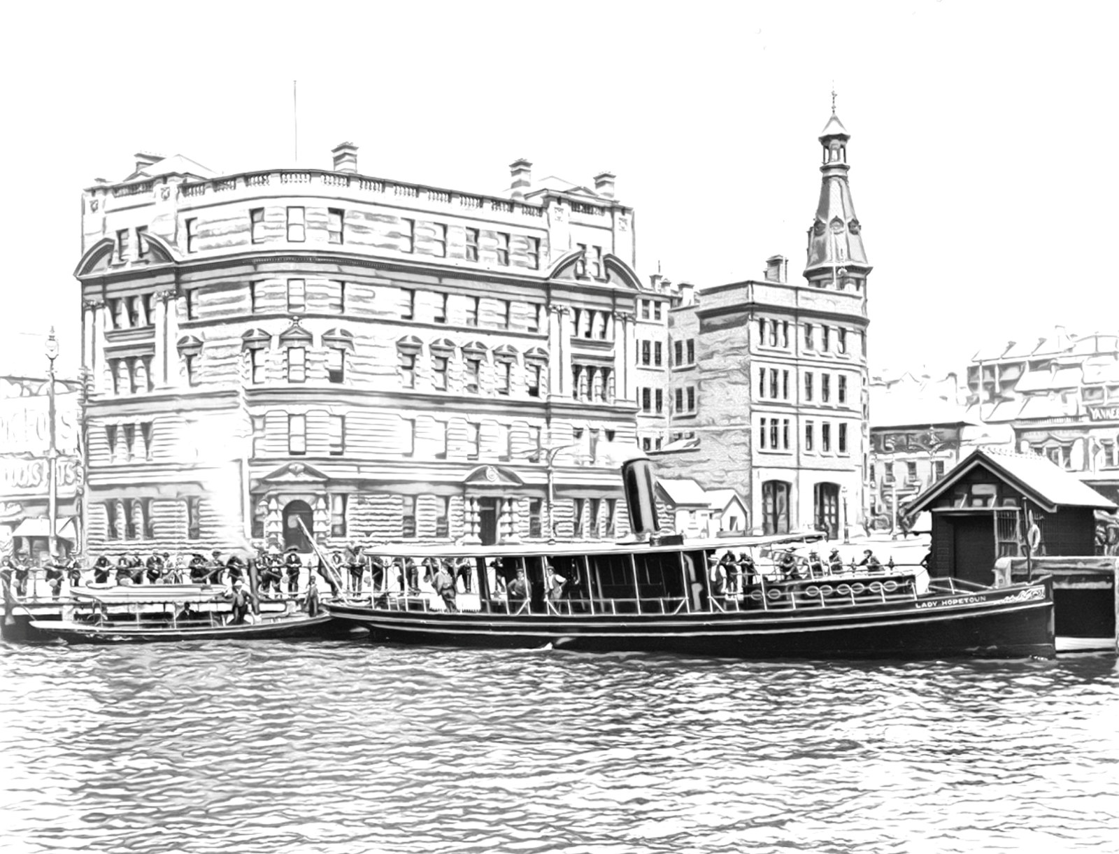 Lady Hopetoun docked at Circular Quay