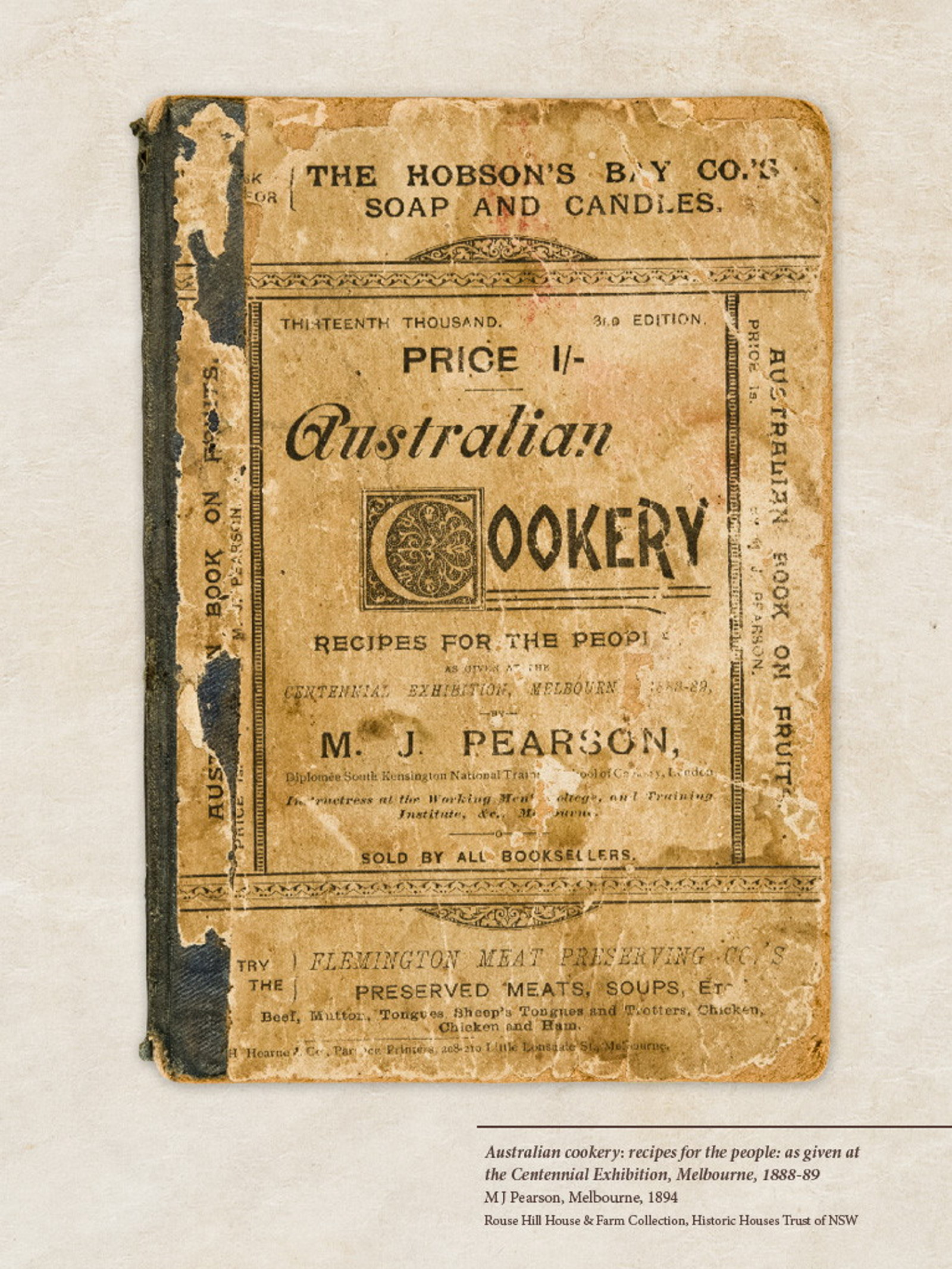 Cover of old recipe book.