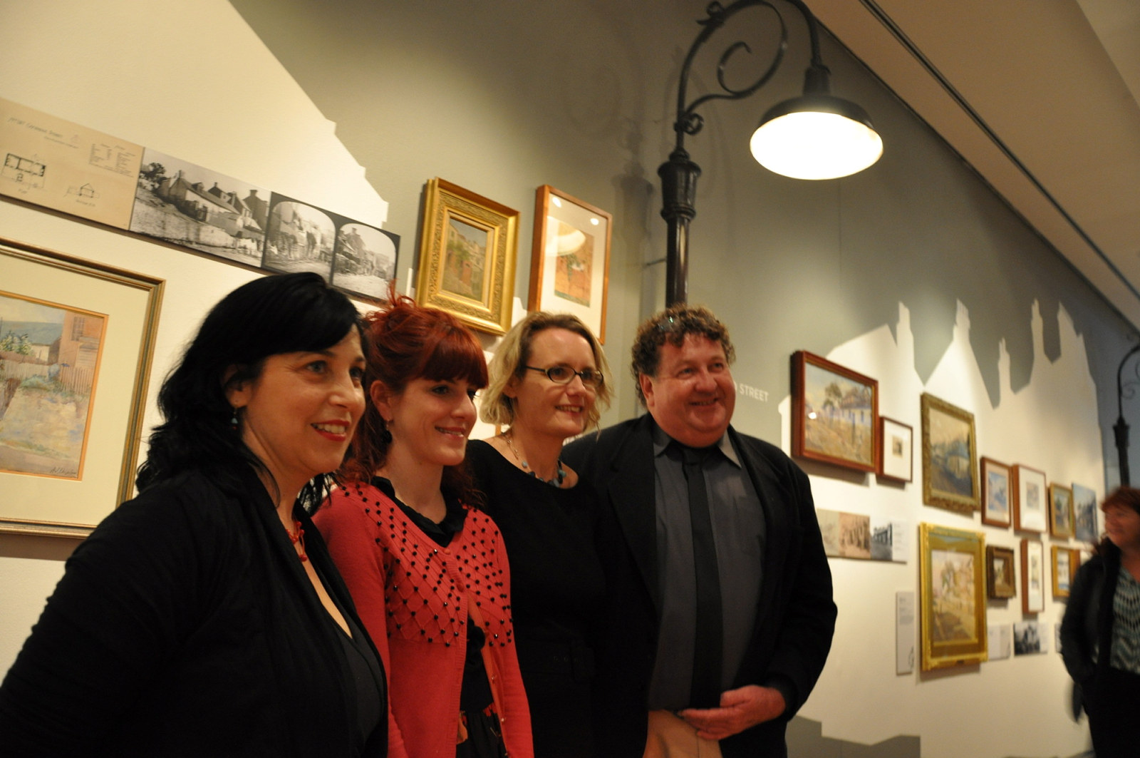 Anne Cossu, Bob Whight, Caroline Butler-Bowdon and Wayne Johnson in exhibition space