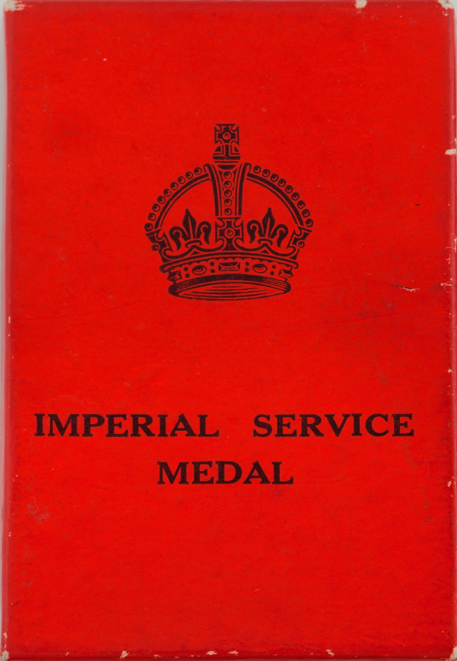Presentation case for Imperial Service Medal awarded to Sergeant James Johnstone Walsh, 1944