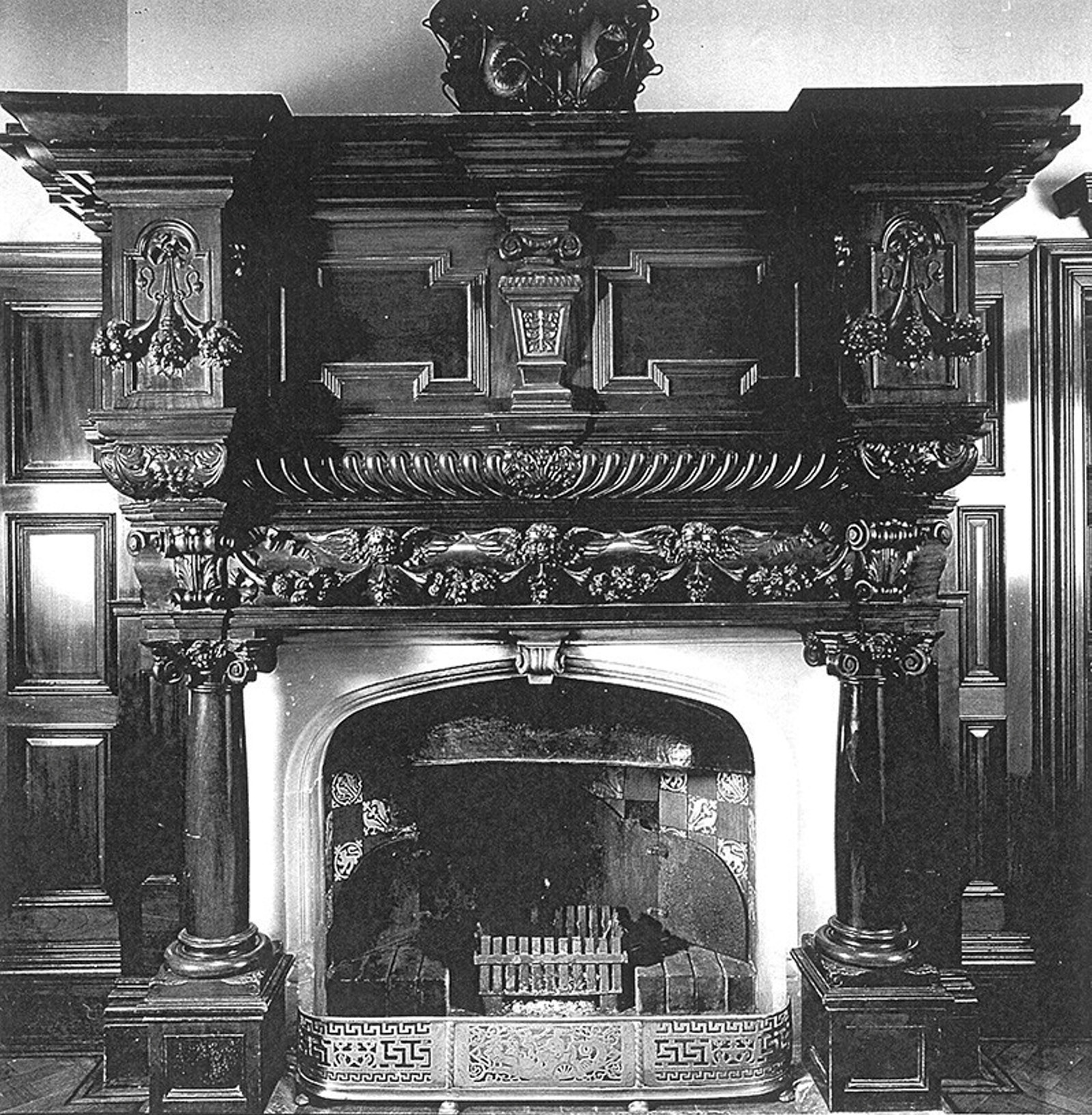 Entrance hall fireplace