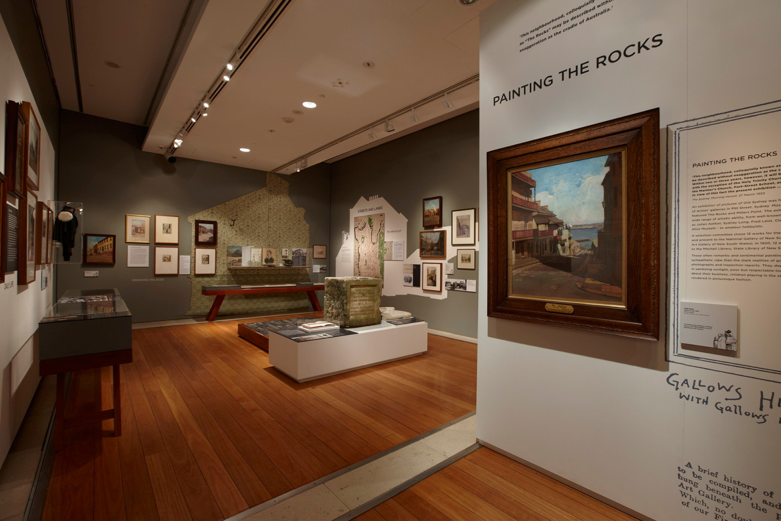 Painting The Rocks: the loss of Old Sydney exhibition installation view