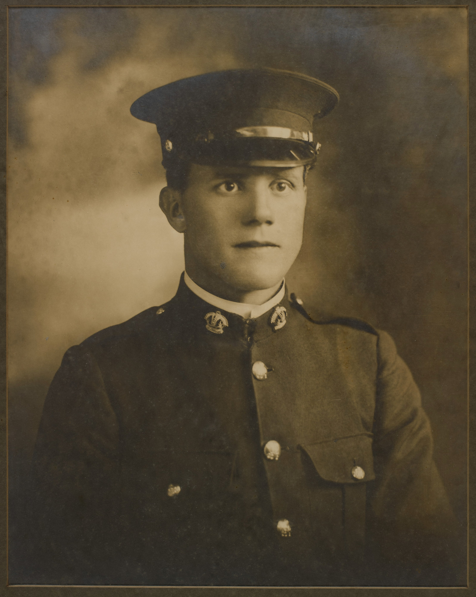 Framed portrait (detail)  photograph of Daniel Alfred Charles Clifford, watchman at Sydney from 1915-1923