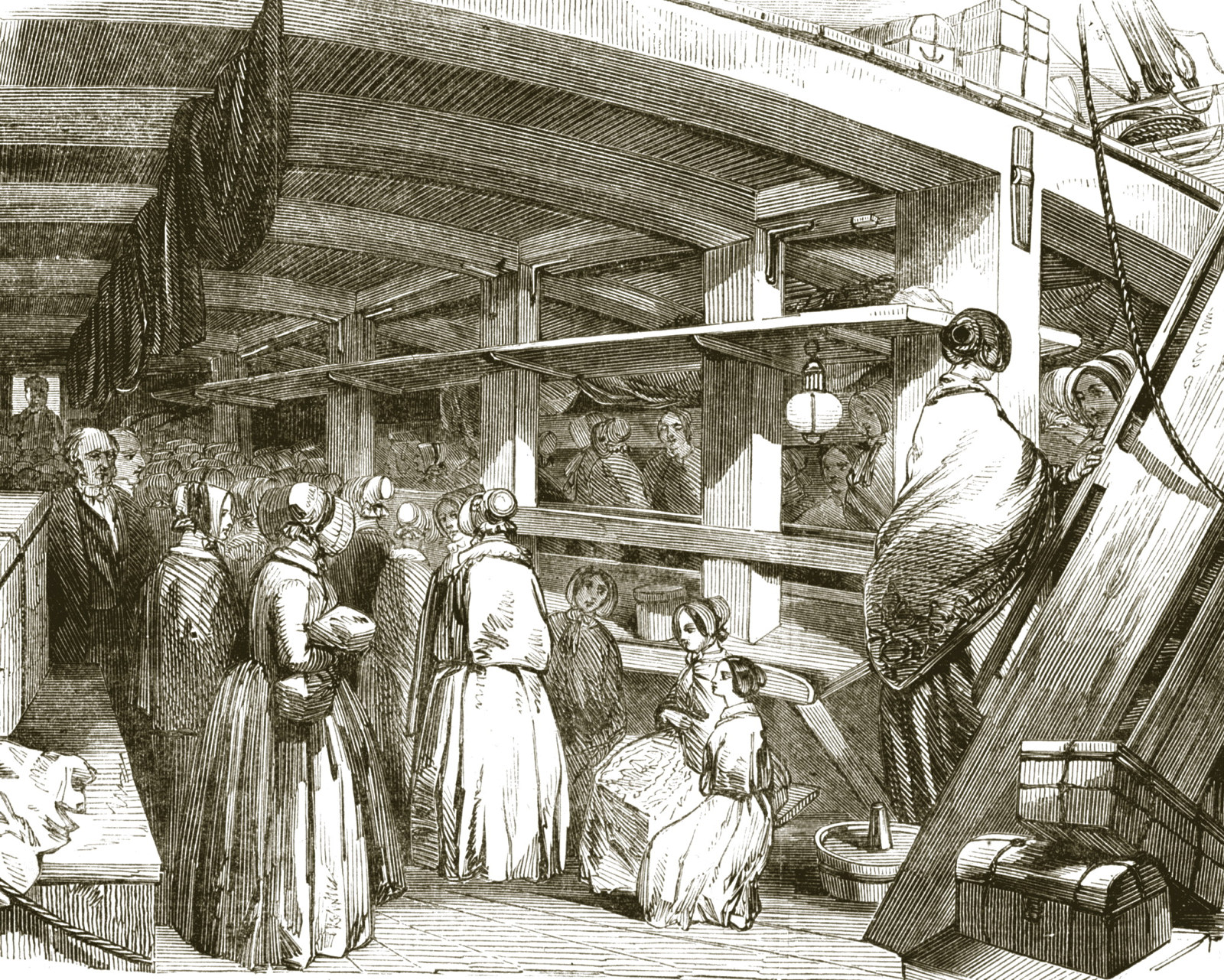  Emigrant ship, between decks (detail)