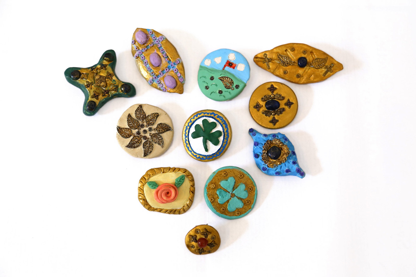 Student artworks brooches