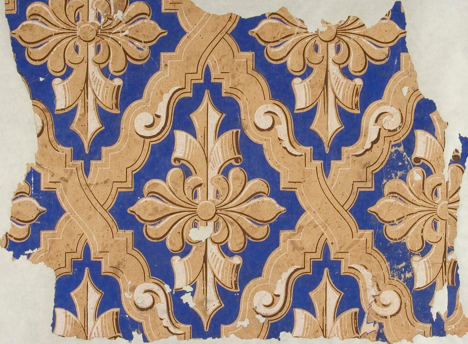 Pyrmont wallpaper fragment, c1850