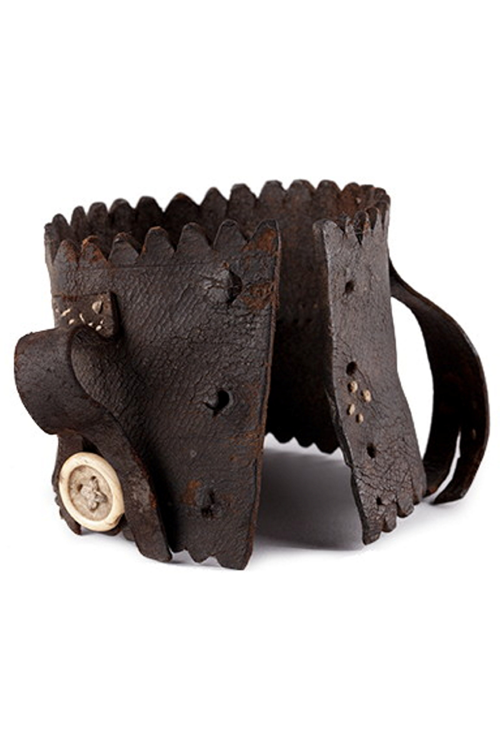  Leather leg iron ankle protector, excavated from beneath the floorboards of Hyde Park Barracks