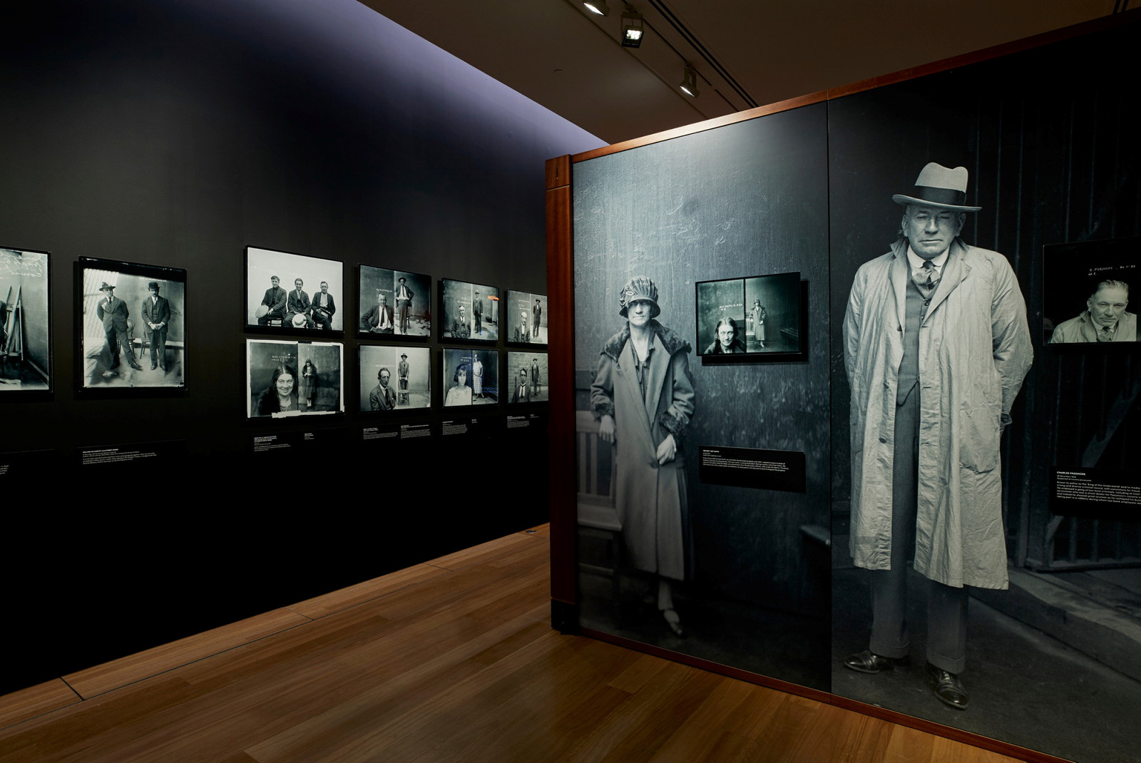 Underworld: Mugshots from the Roaring Twenties exhibition installation view
