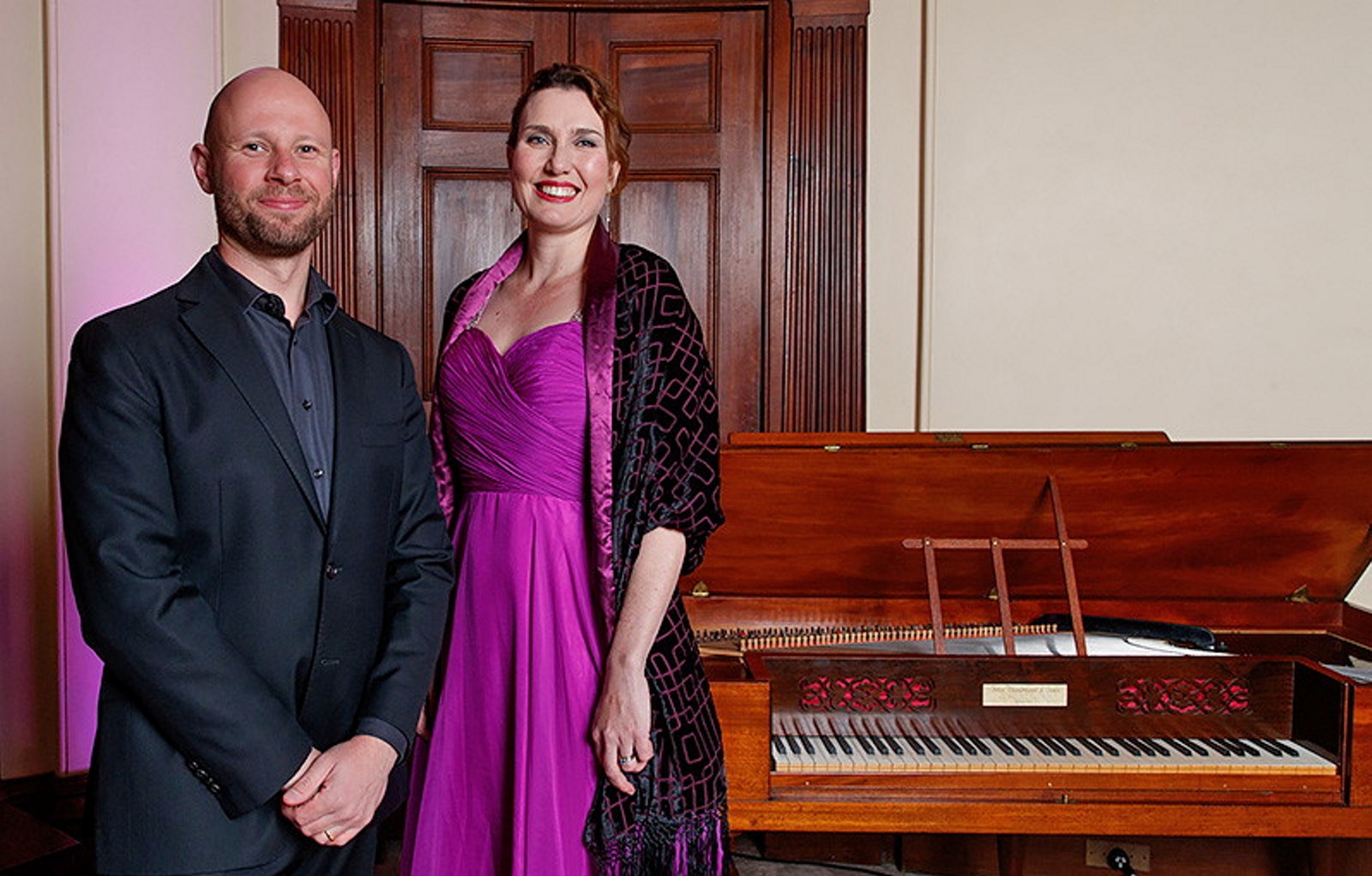 Pianist Thomas Johnson and soprano Jane Ede at the Bel Canto in the Bush recital