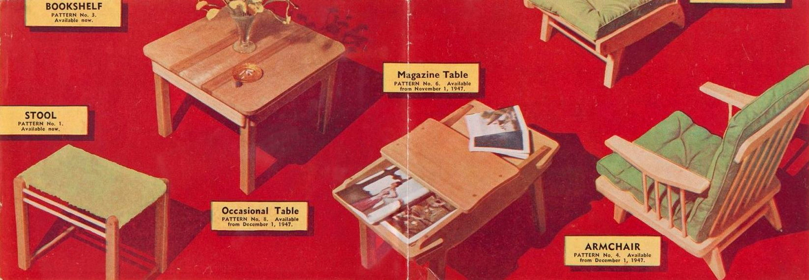 Promotional brochure for Patterncraft furniture patterns, 1947