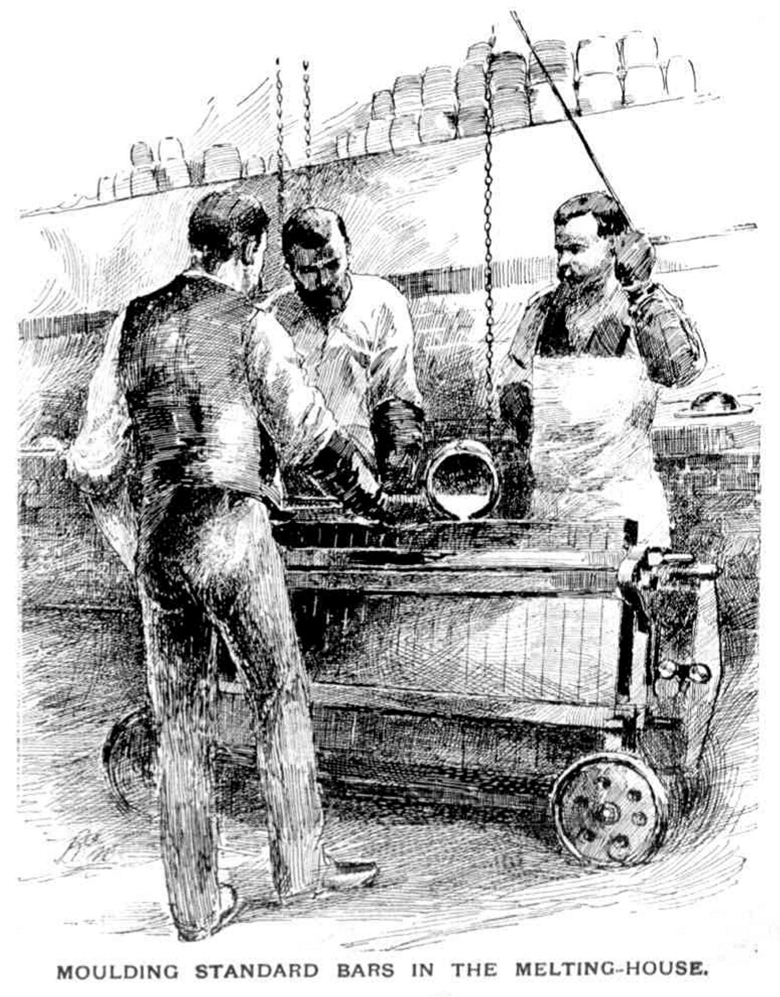 Illustration of mint machinery