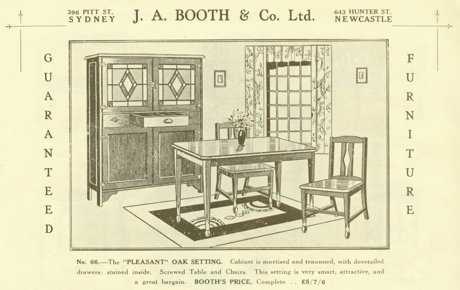 Page from catalogue, with illustration.