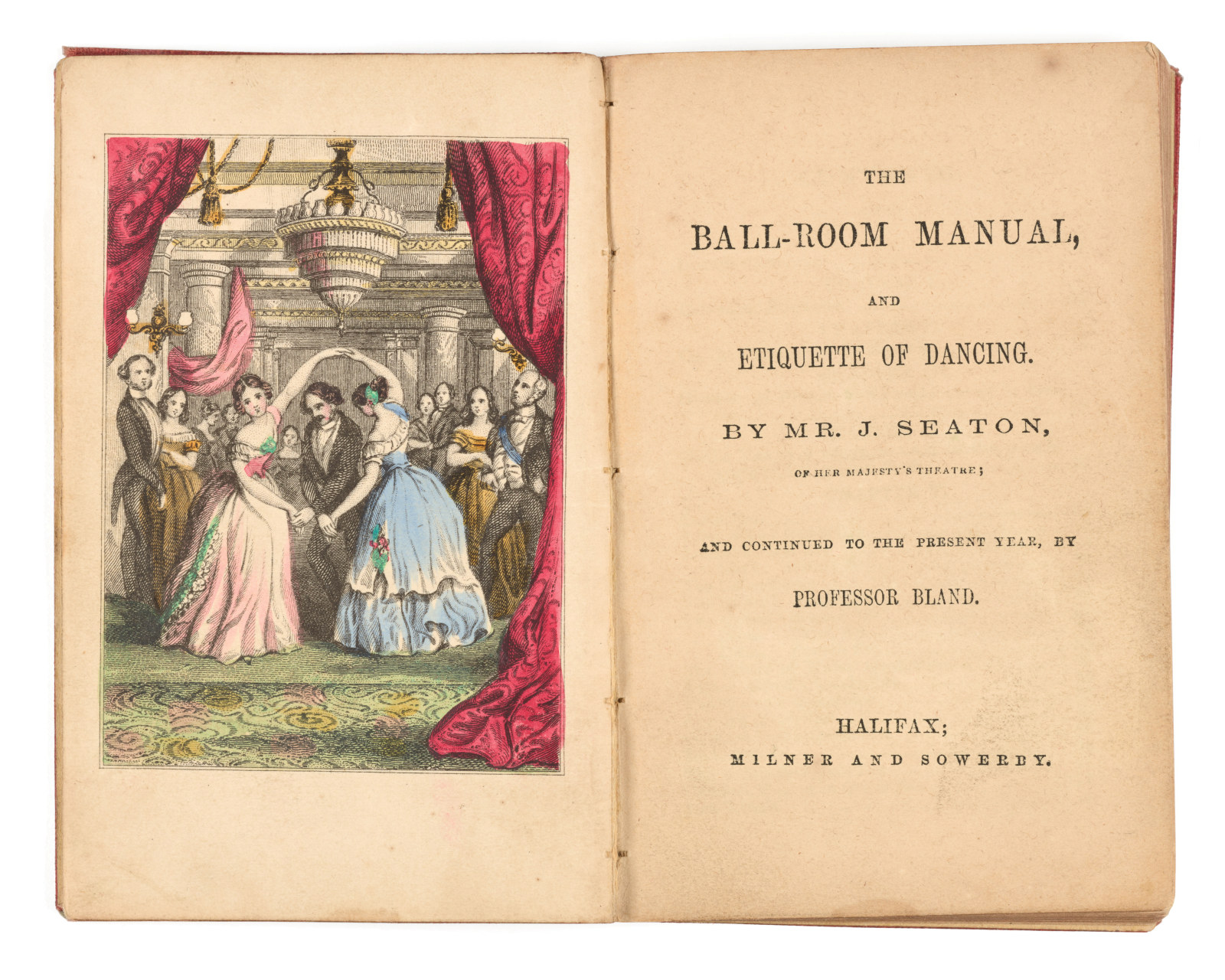 Illustration of two women dancing in a ball room