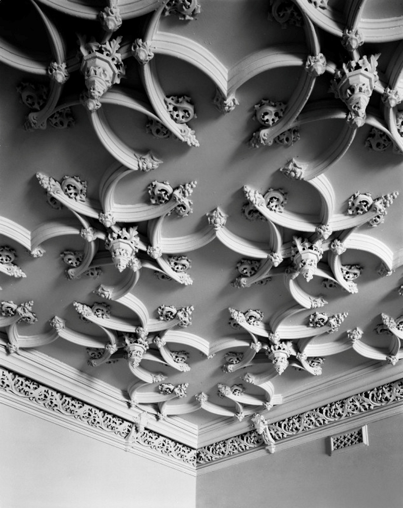 Papier-mÃ¢chÃ© ceiling ornament, Bishopscourt