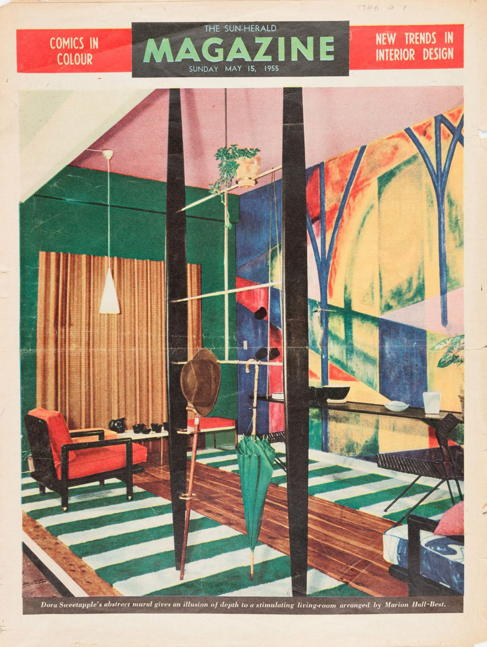 Cover, The Sun-Herald Magazine, ‘New trends in interior design’, 15 May 1955