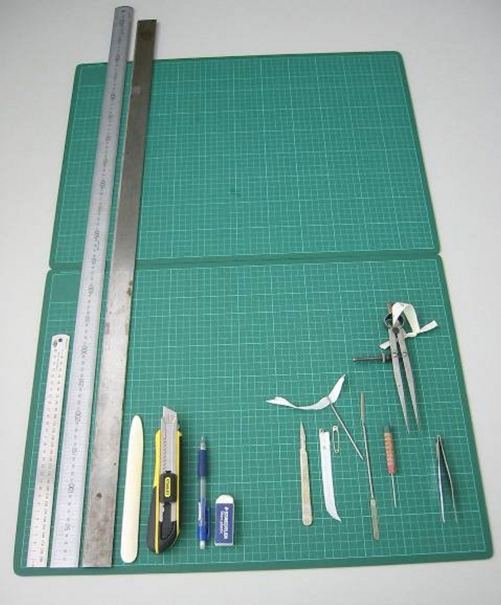 Fig. 2 - Tools on the left are the essential tools and on the right are a selection of other tools we've found useful