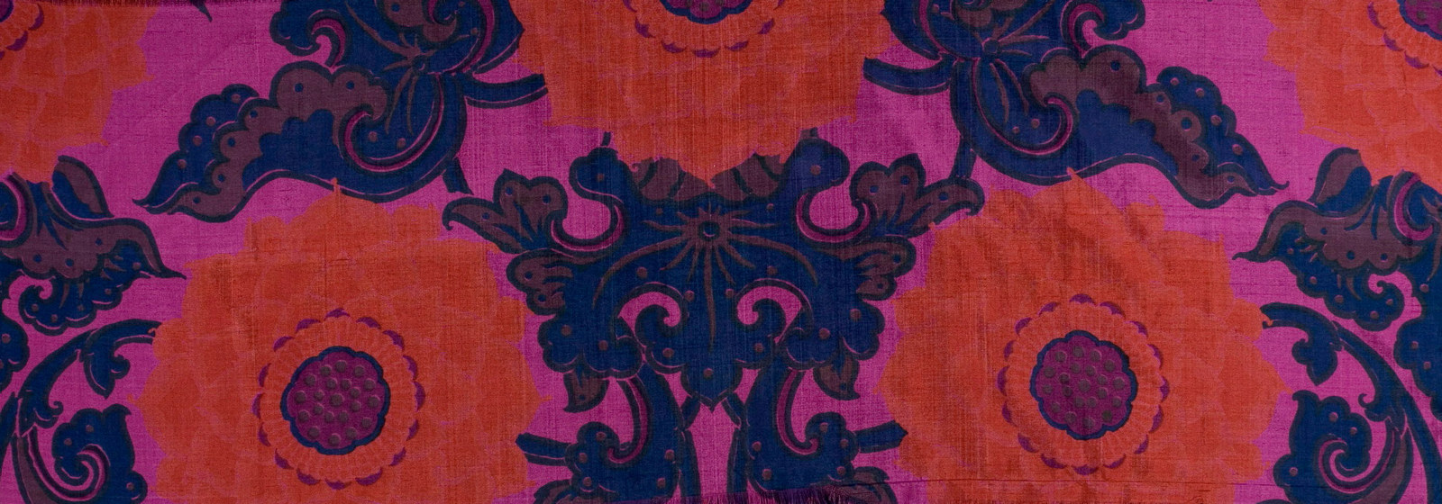 Length of printed silk, Jim Thompson Thailand Silk Co, 1970s