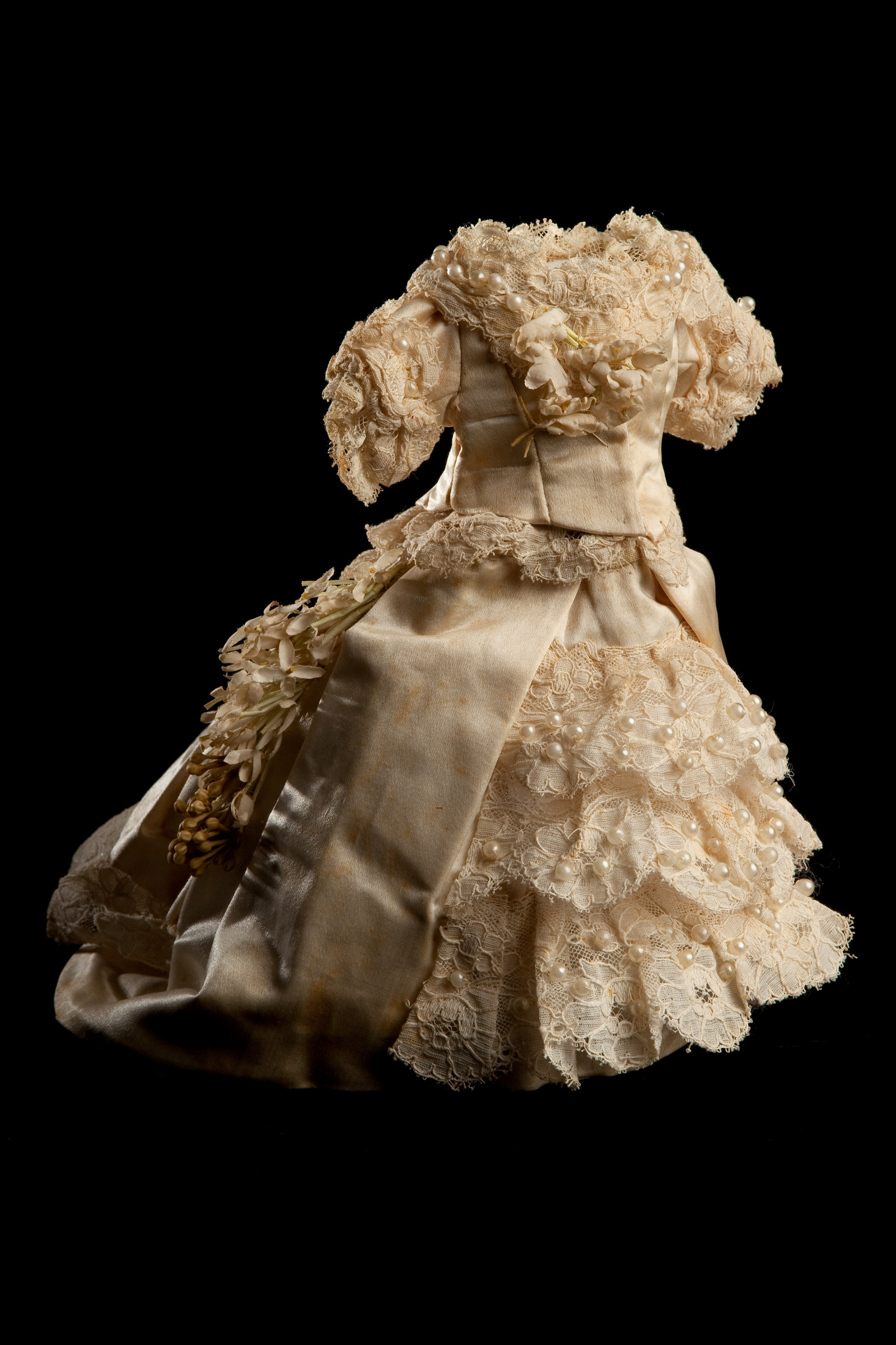 Doll's bridal gown made for Kathleen Rouse