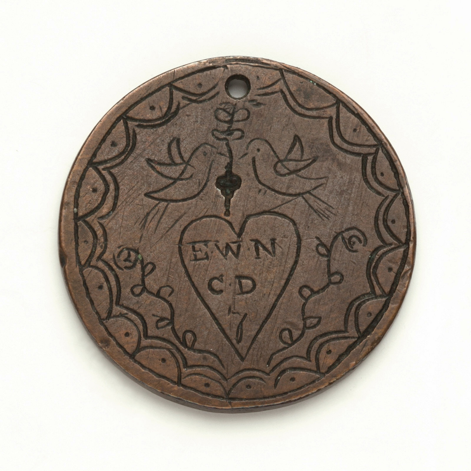 Convict love token, inscribed in 1825