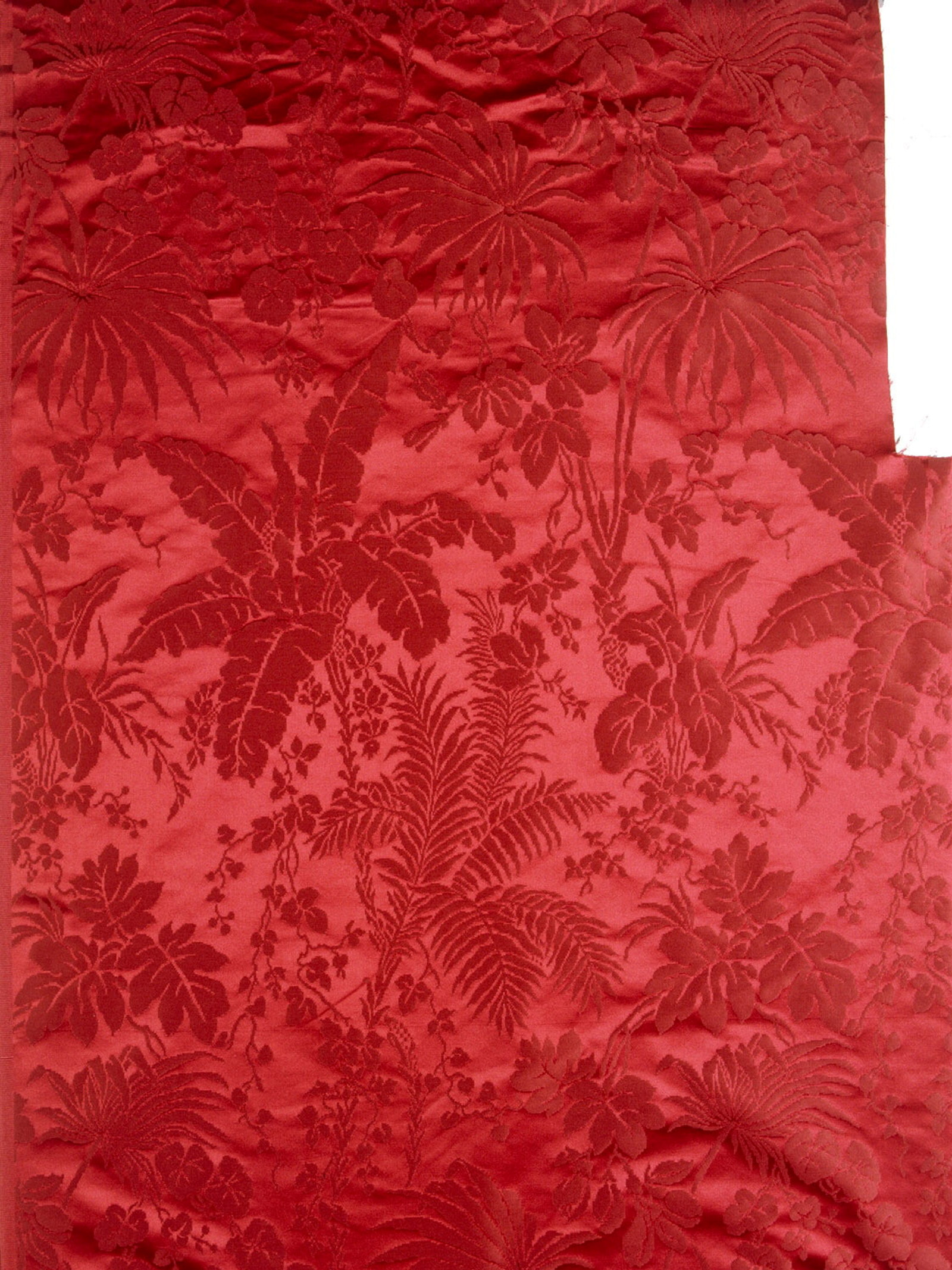 Red silk damask drawing room Government House