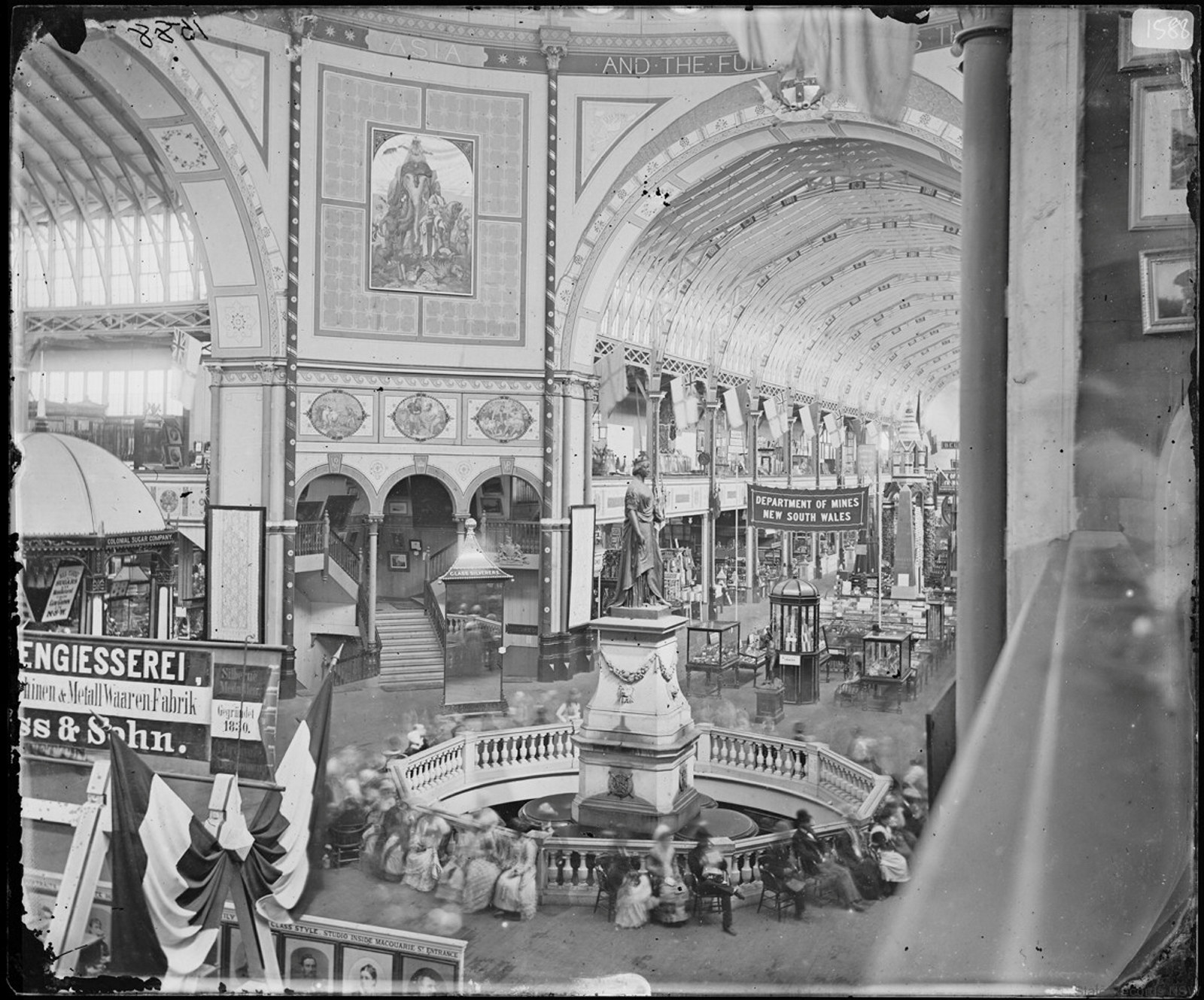 Inside the Garden Palace at the Sydney International Exhibition, 1879. NRS 4481 SH1588