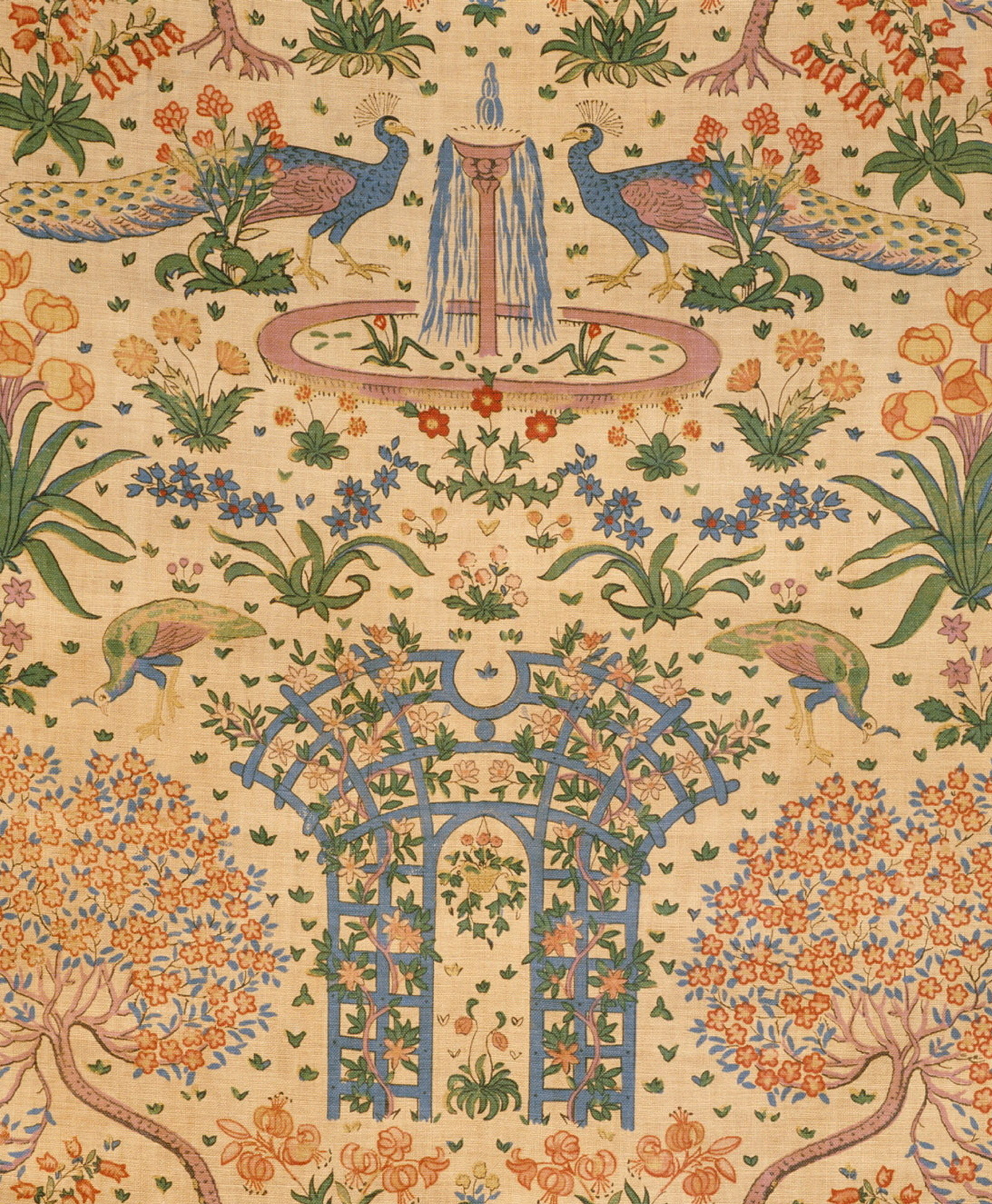 Detail of curtain Camelot Narella 1907 to 1920s
