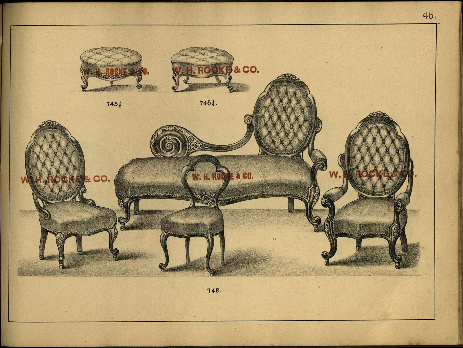 Furniture pattern book / W.H. Rocke & Co. [trade catalogue]