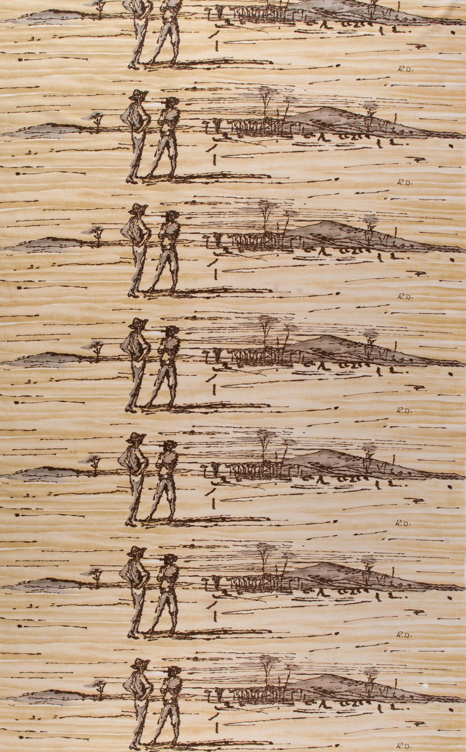 â€˜Figures in landscapeâ€™ design by Russell Drysdale
