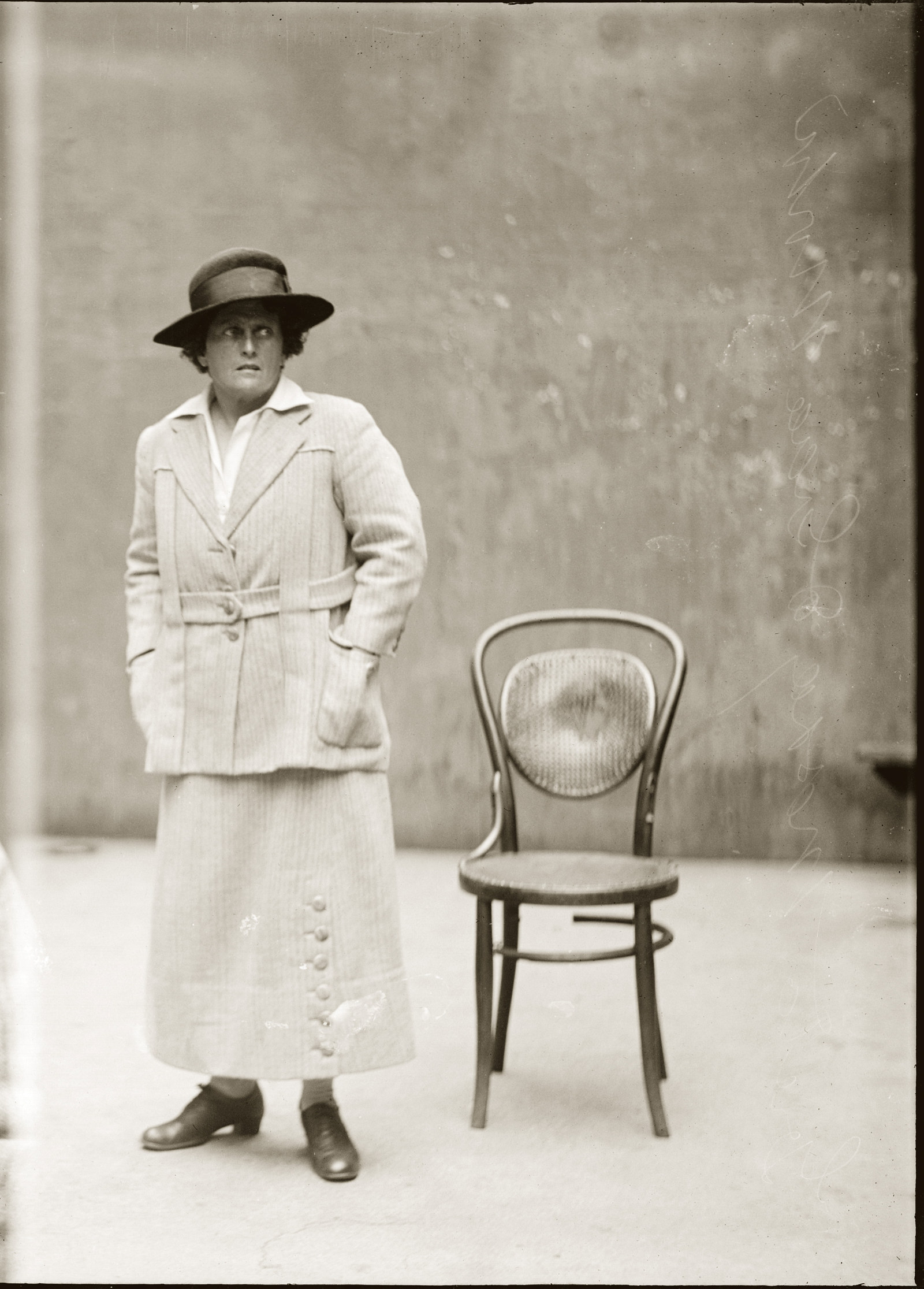 Mugshot of Greta Massey, 26 January 1923, Central Police Station, Sydney.