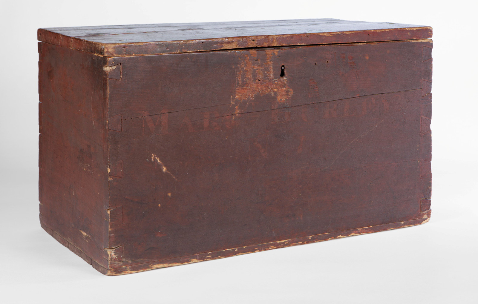 Wooden box belonging to Margaret Hurley