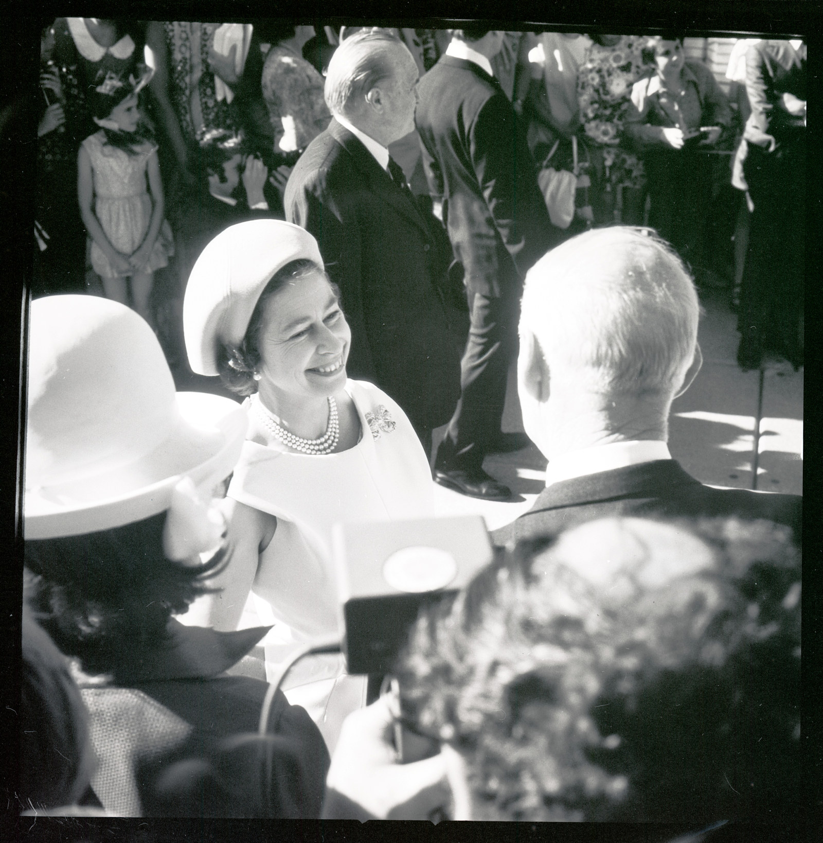HM the Queen meeting VIPs and members of the public at the Opera House’s official opening. October 20th 1973.