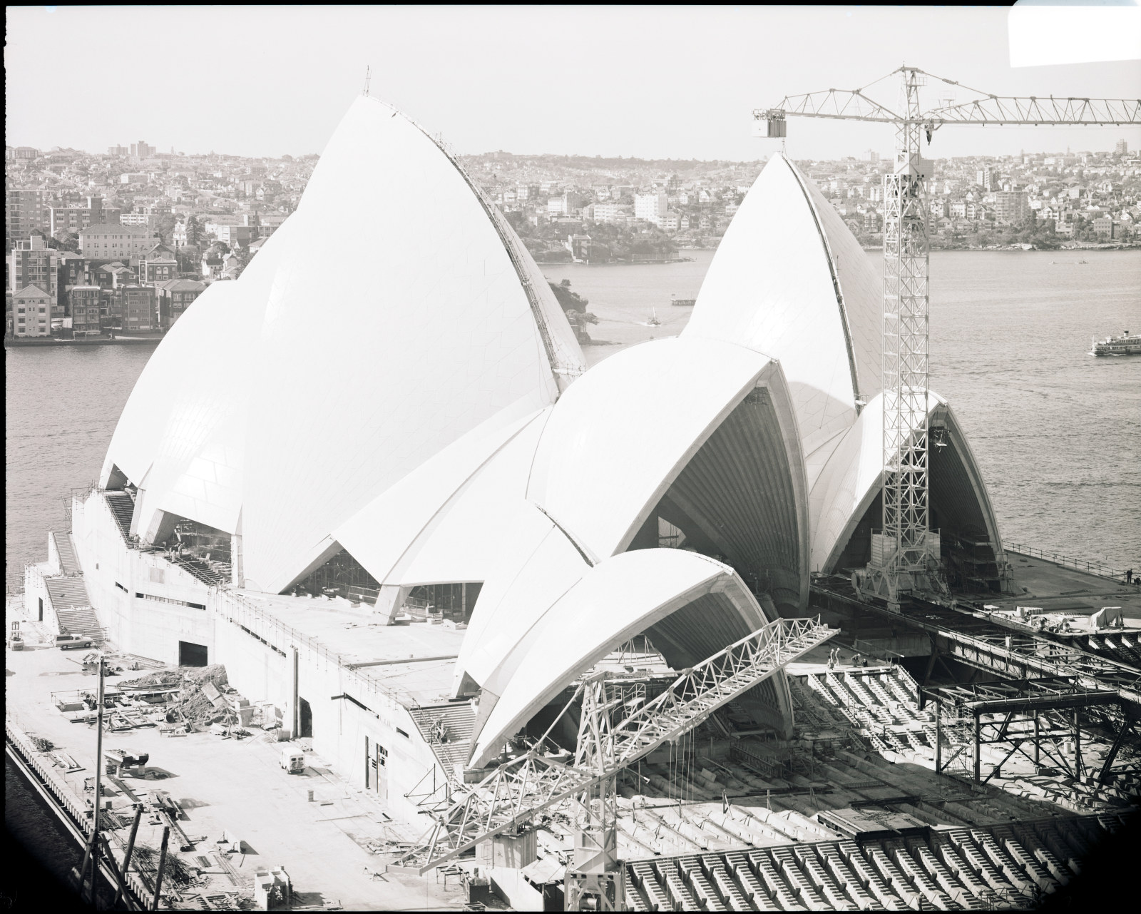 Government Printing Office 2 - 36324 - Progress shots, Sydney Opera House [Public Works / Government Printer; building construction] [GPO original locations or series - St77150] [28/08/1967]