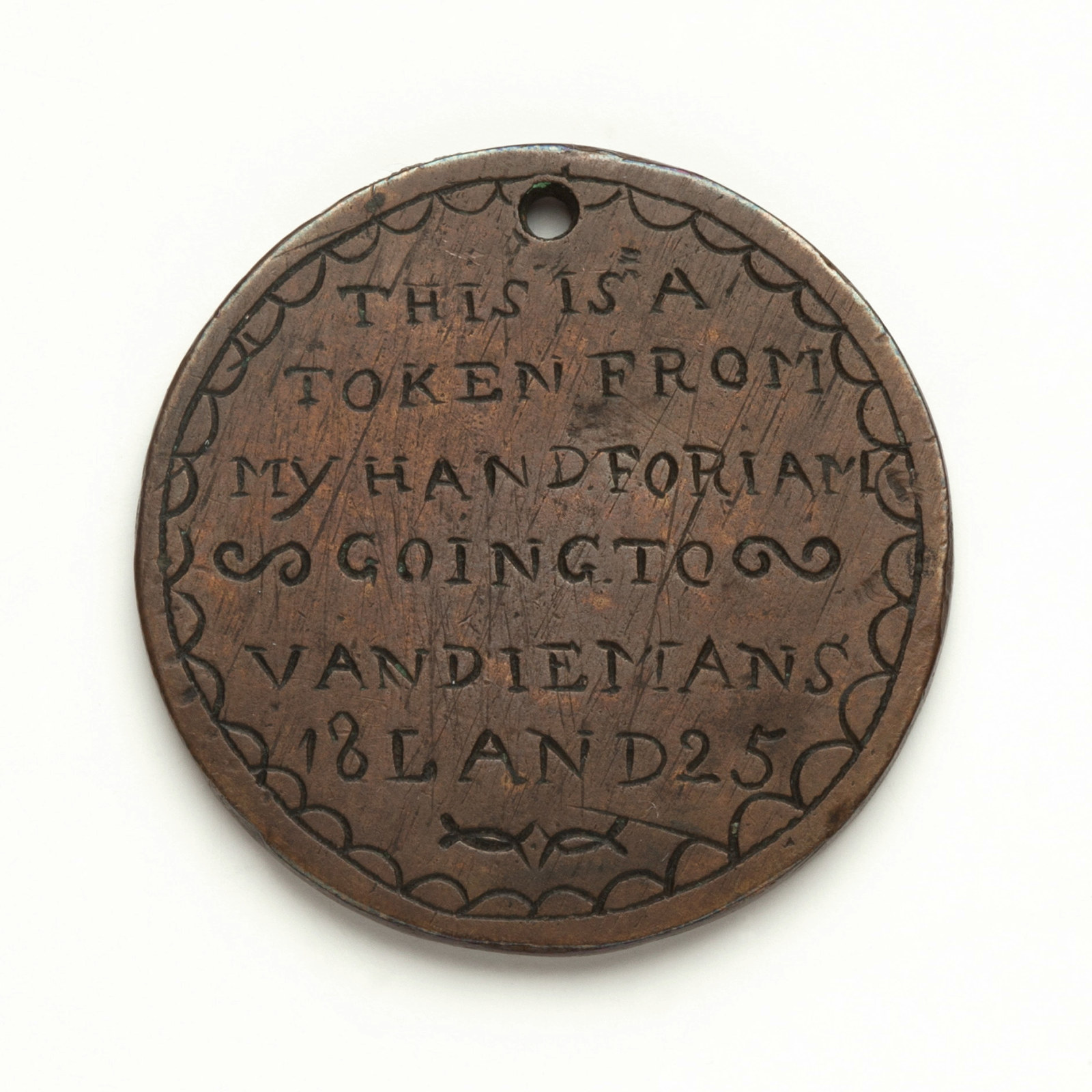 Convict love token, 1825
