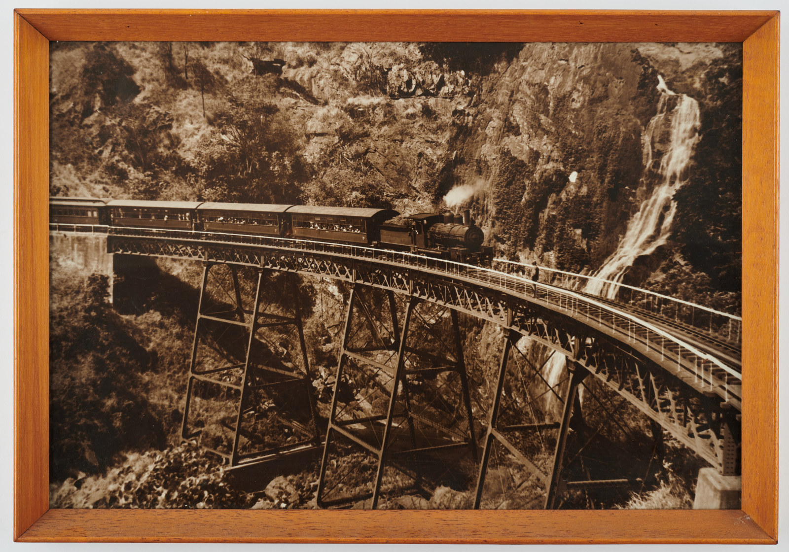 Framed photograph of Stoney Creek crossing, Kuranda, Queensland, provenance of Ellen Marshall, former resident of No 62 Susannah Place, 1962-1990